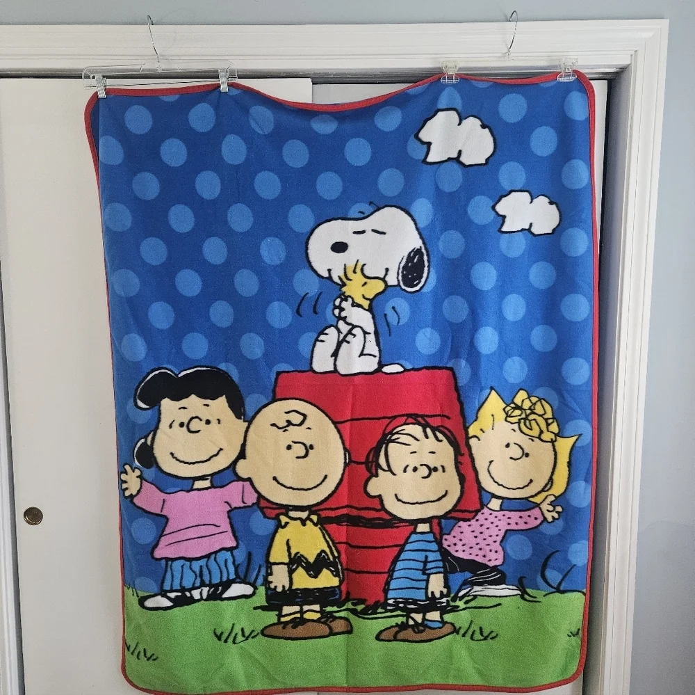Peanuts Character Throw Blanket 2015 Snoopy Woodstock 50th Anniversary